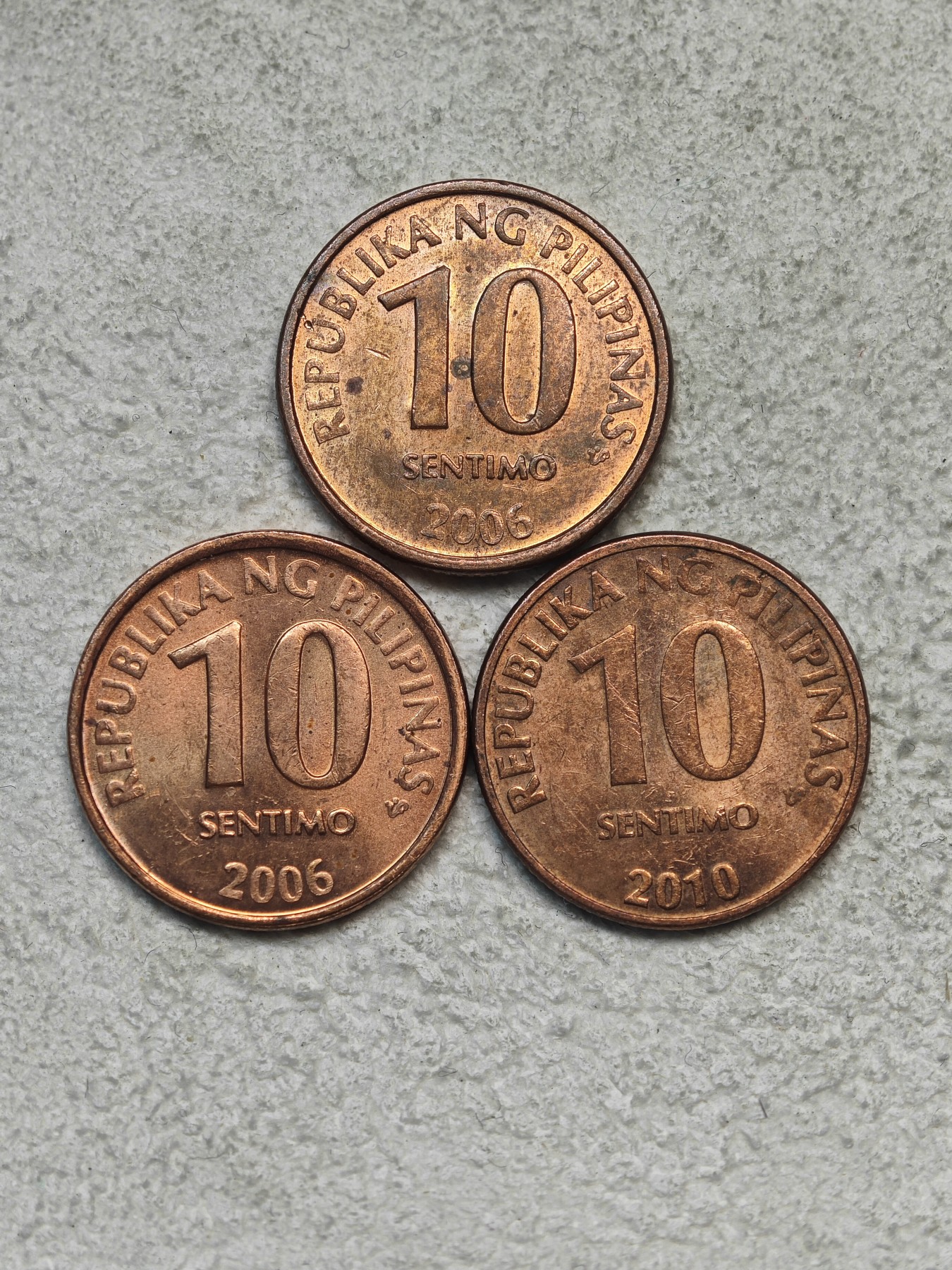 外国硬币收藏店第3期 菲律宾红铜10分3枚
