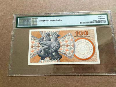 【Blue Auction】✨世界纸币精拍第399期【精】 【无47】丹麦 1999年100克朗 PMG67EPQ 