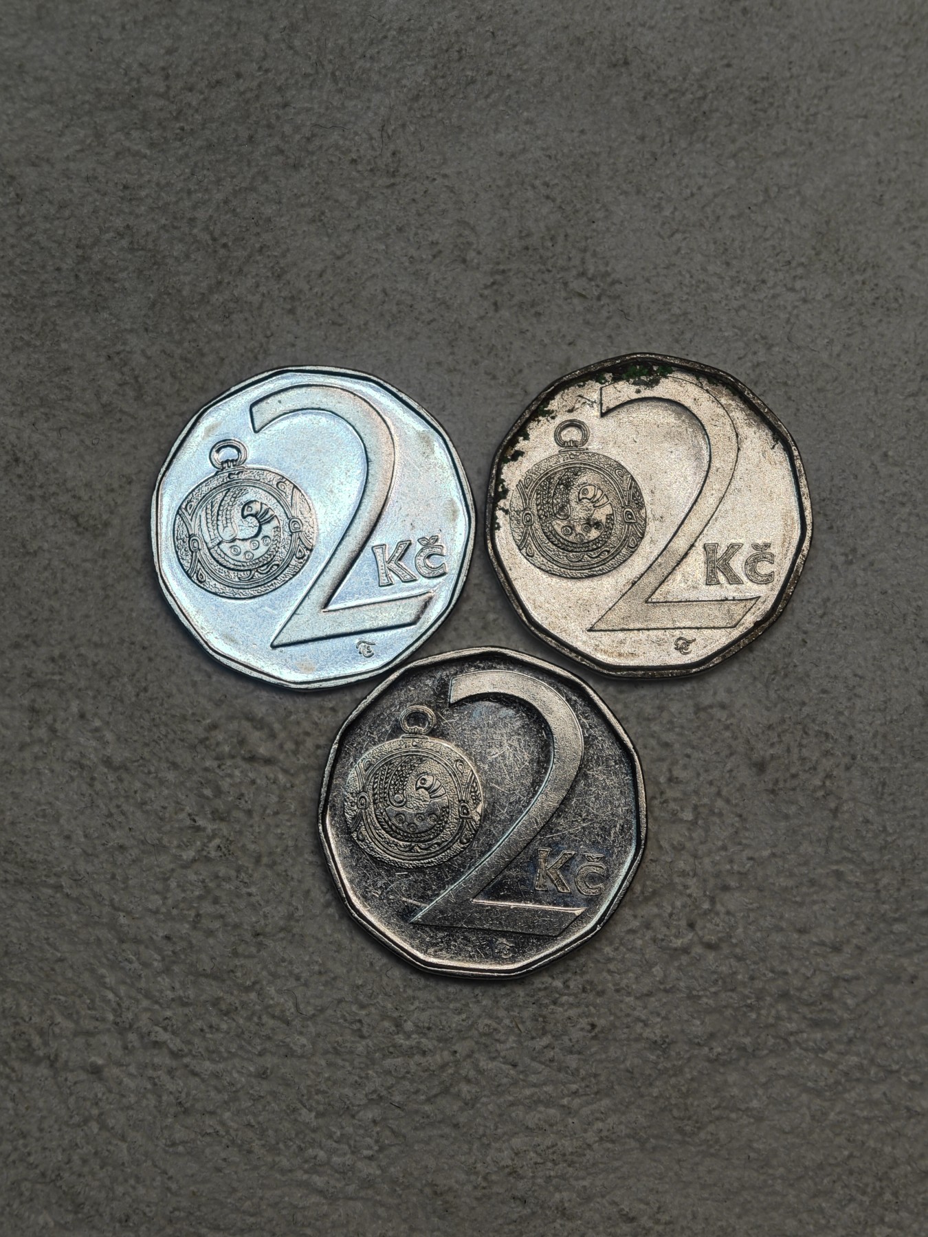 外国硬币收藏店第3期 捷克共和国2克朗3枚