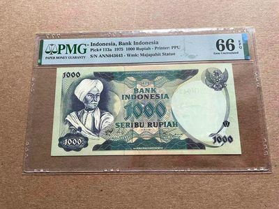 【Blue Auction】✨世界纸币精拍第399期【精】 印尼 1975年1000卢比 PMG66EPQ 