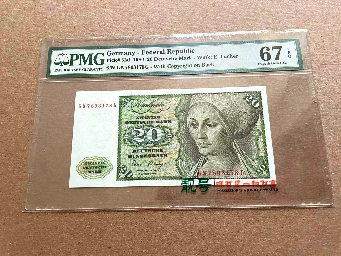 【Blue Auction】✨世界纸币精拍第399期【精】 德国 1980年20马克 PMG67EPQ 