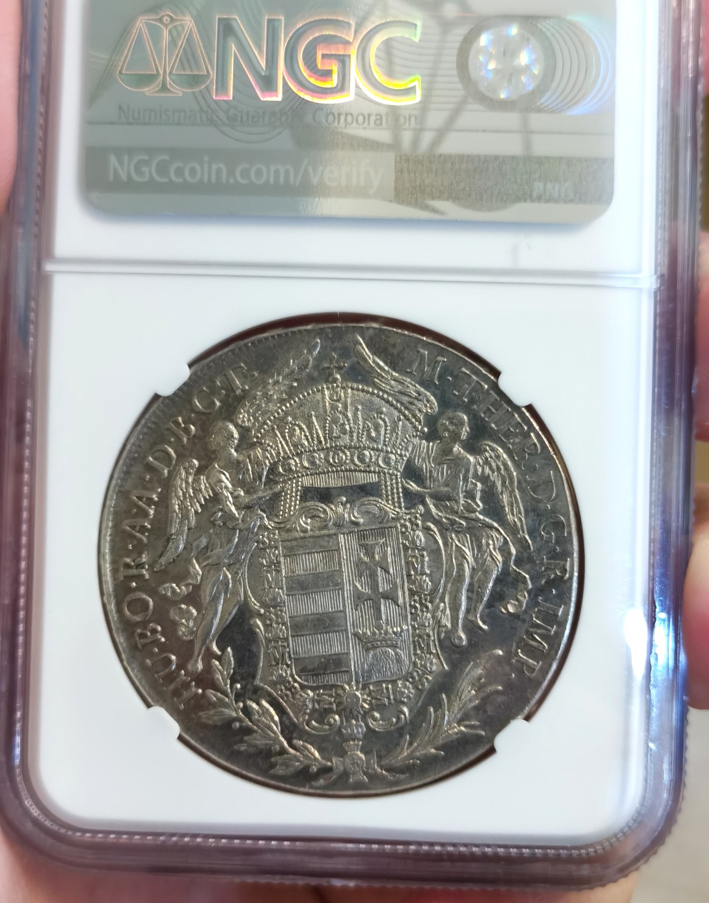 博洋堂【北京钱博会拍卖周】精品专场暨第54期（全场包邮） NGC MS62 匈牙利1780圣母抱婴版原铸大奶妈，实物镜面底板凝霜浮雕prooflike，AW拍品成交价原8500+