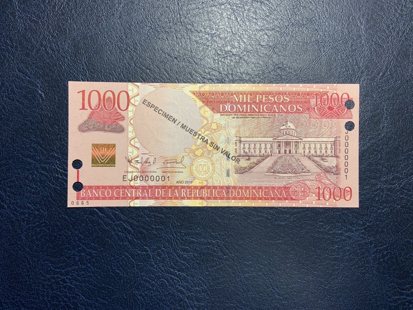 收藏联盟Quantum Auction 第307期拍卖  多米尼加2011年1000比索样票 品相全新UNC