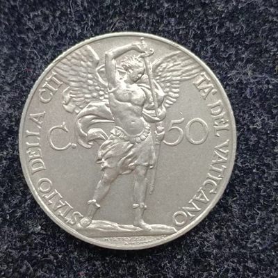 【淘币小摊】第二百一十四拍 散币场  周四到周日四连拍 满百包邮可预留 每周一发货  - 梵蒂冈1932年天使拔剑50分镍币