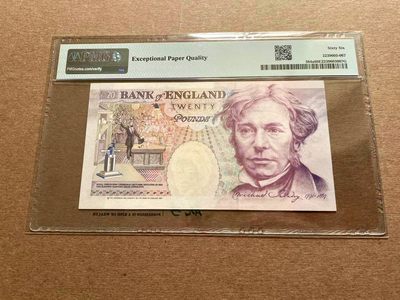 【Blue Auction】✨世界纸币精拍第399期【精】 英国 1991年20镑 皇冠版 PMG66EPQ 
