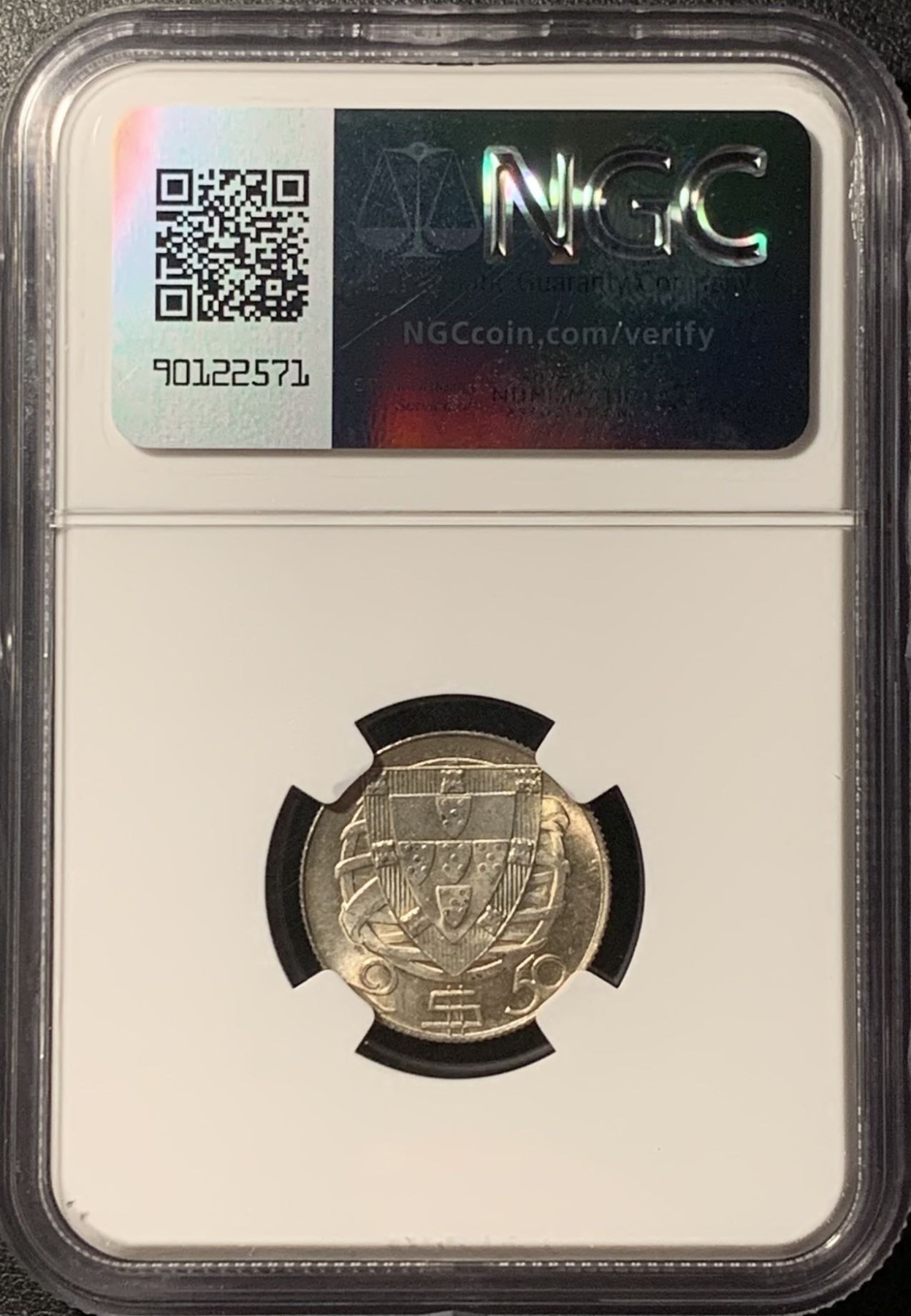 紫瑗钱币——第326期拍卖 葡萄牙 1951年 帆船 2.5埃斯库多 银币 NGC MS65