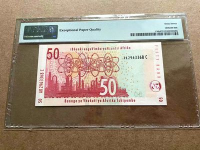 【Blue Auction】✨世界纸币精拍第399期【精】 【无47】南非 2005年50兰特 PMG67EPQ 高分