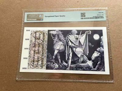 【Blue Auction】✨世界纸币精拍第399期【精】 【99A 无47】瑞士 1973年100法郎 圣马丁割袍 PMG66EPQ 大票幅 