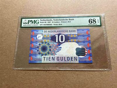 【Blue Auction】✨世界纸币精拍第399期【精】 荷兰 1997年10盾 PMG68EPQ 高分