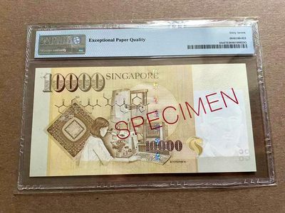 【Blue Auction】✨世界纸币精拍第399期【精】  新加坡 1999年10000元 PMG67EPQ 样钞 最高值 高分少见 (上个月国外一张66分刚拍了3360美金）