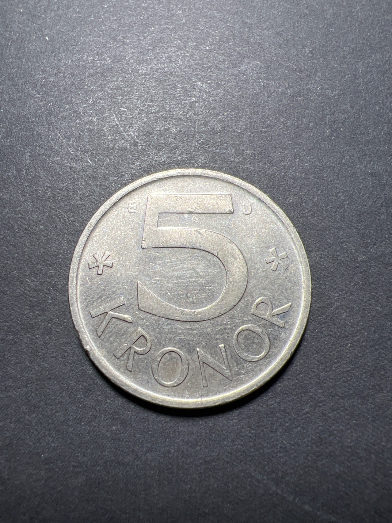 【8个洞收藏】第32场★ 🈵20元or 6件包邮★硬币专场  瑞典 1977年 5克朗 28.5mm 