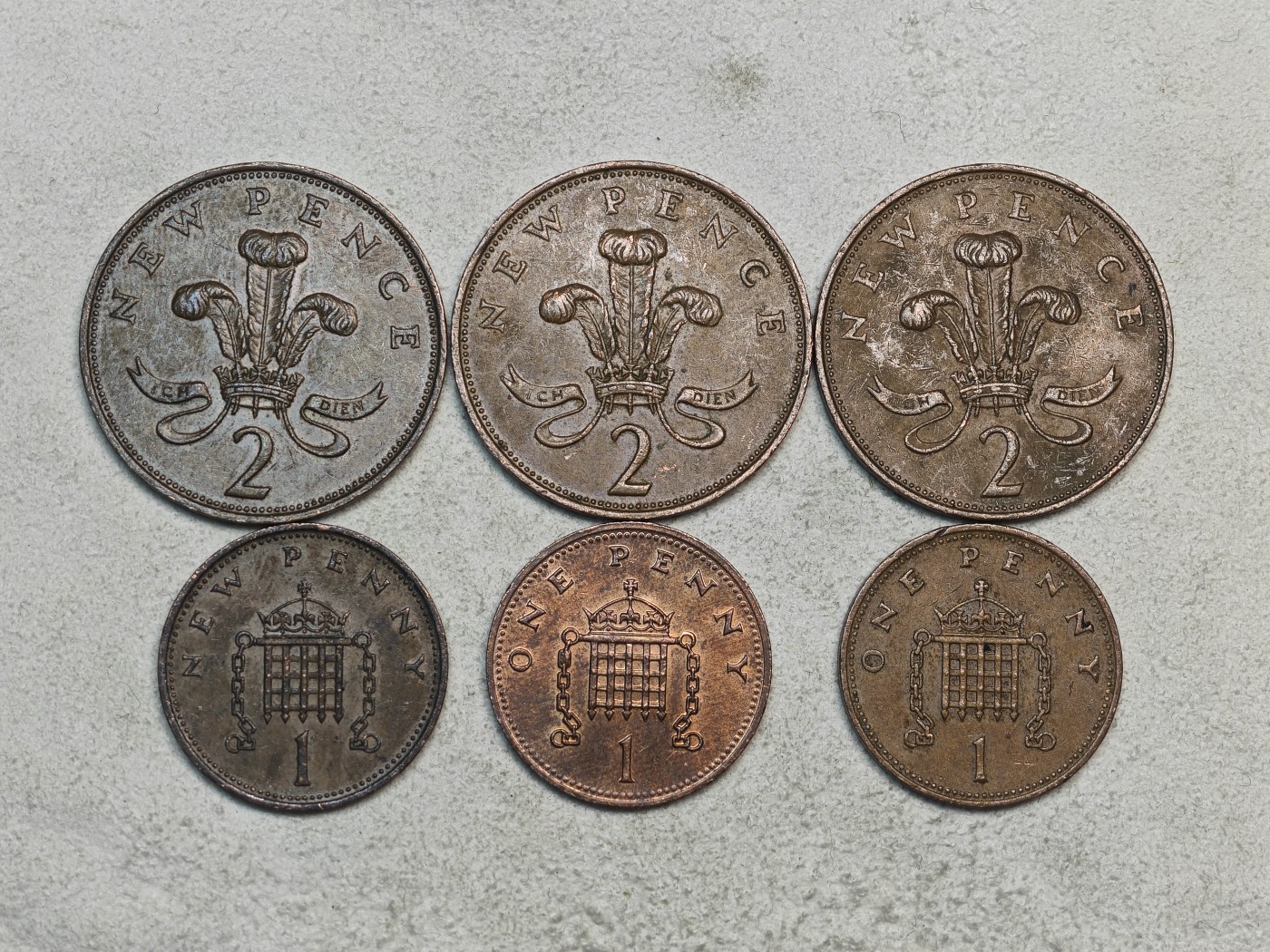 外国硬币收藏店第3期 英国女王2便士、1便士铜币共6枚