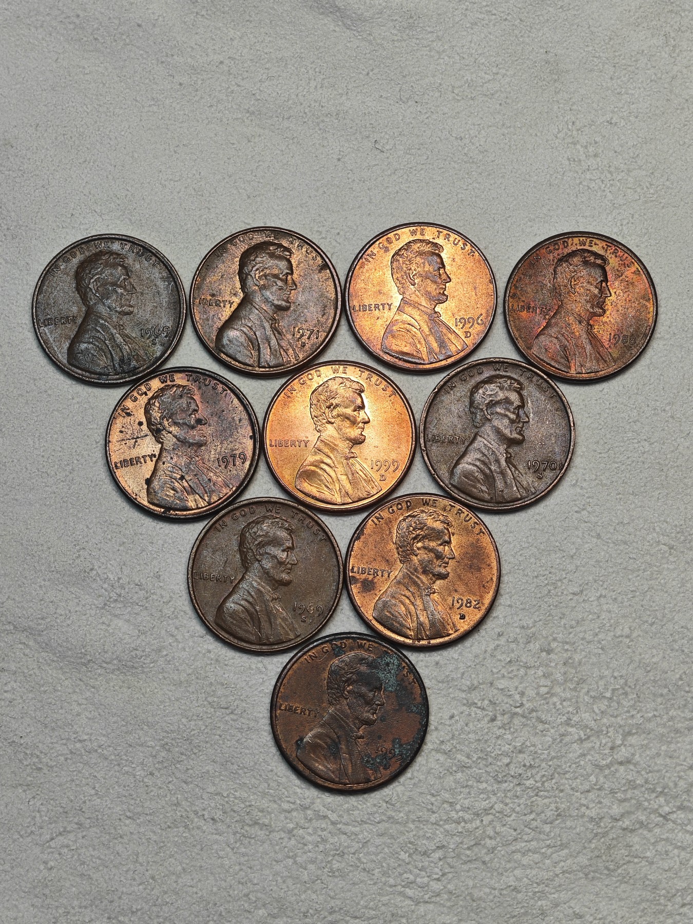 外国硬币收藏店第3期 美国林肯1美分10枚