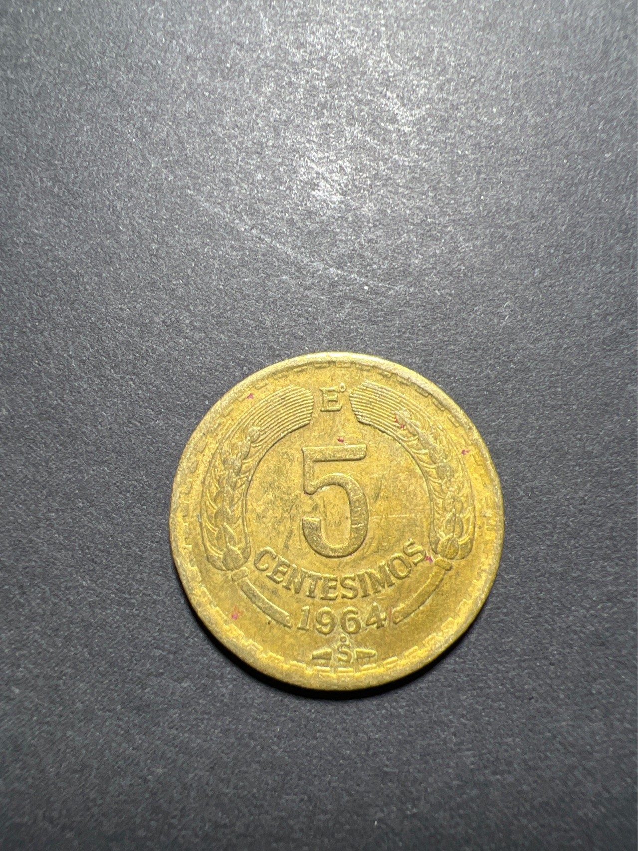 【8个洞收藏】第32场★ 🈵20元or 6件包邮★硬币专场  秃鹫老鹰版 智利 1964年 5分硬币