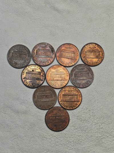外国硬币收藏店第3期 - 美国林肯1美分10枚