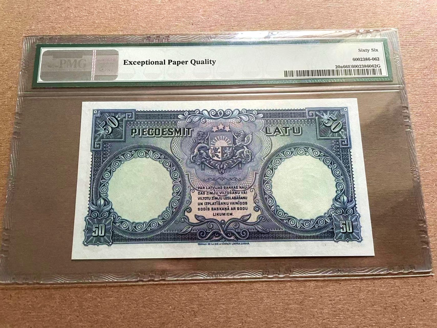 【Blue Auction】✨世界纸币精拍第399期【精】 拉脱维亚 1934年50拉图 PMG66EPQ 