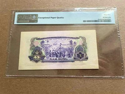【Blue Auction】✨世界纸币精拍第399期【精】 南越 1975年5盾 PMG65EPQ 