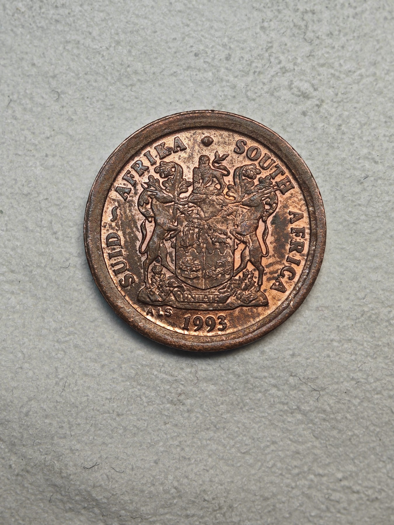 外国硬币收藏店第3期 南非1993年海鹰红铜2分