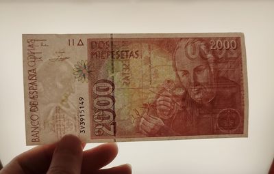 全场一元起拍 各国纸币专场 第43期 西班牙1992年版2000比塞塔 (植物学家 穆蒂斯) 