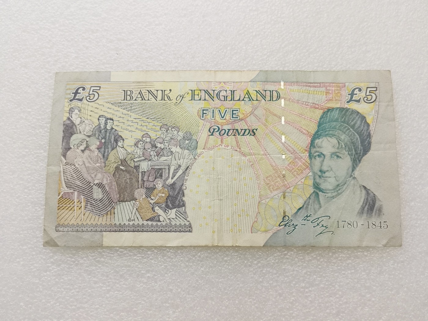 全场一元起拍 各国纸币专场 第43期 英国2002年5镑纸币 豹子号 755581