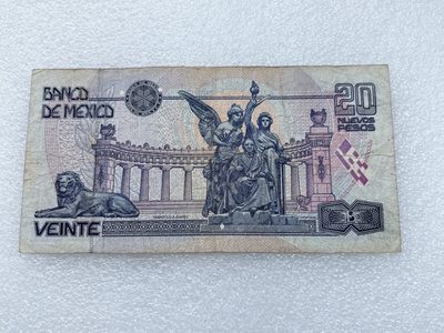 全场一元起拍 各国纸币专场 第43期 墨西哥1992年20比索纸币 首版 有字迹