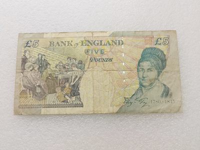 全场一元起拍 各国纸币专场 第43期 英国2002年5镑纸币 号码833986