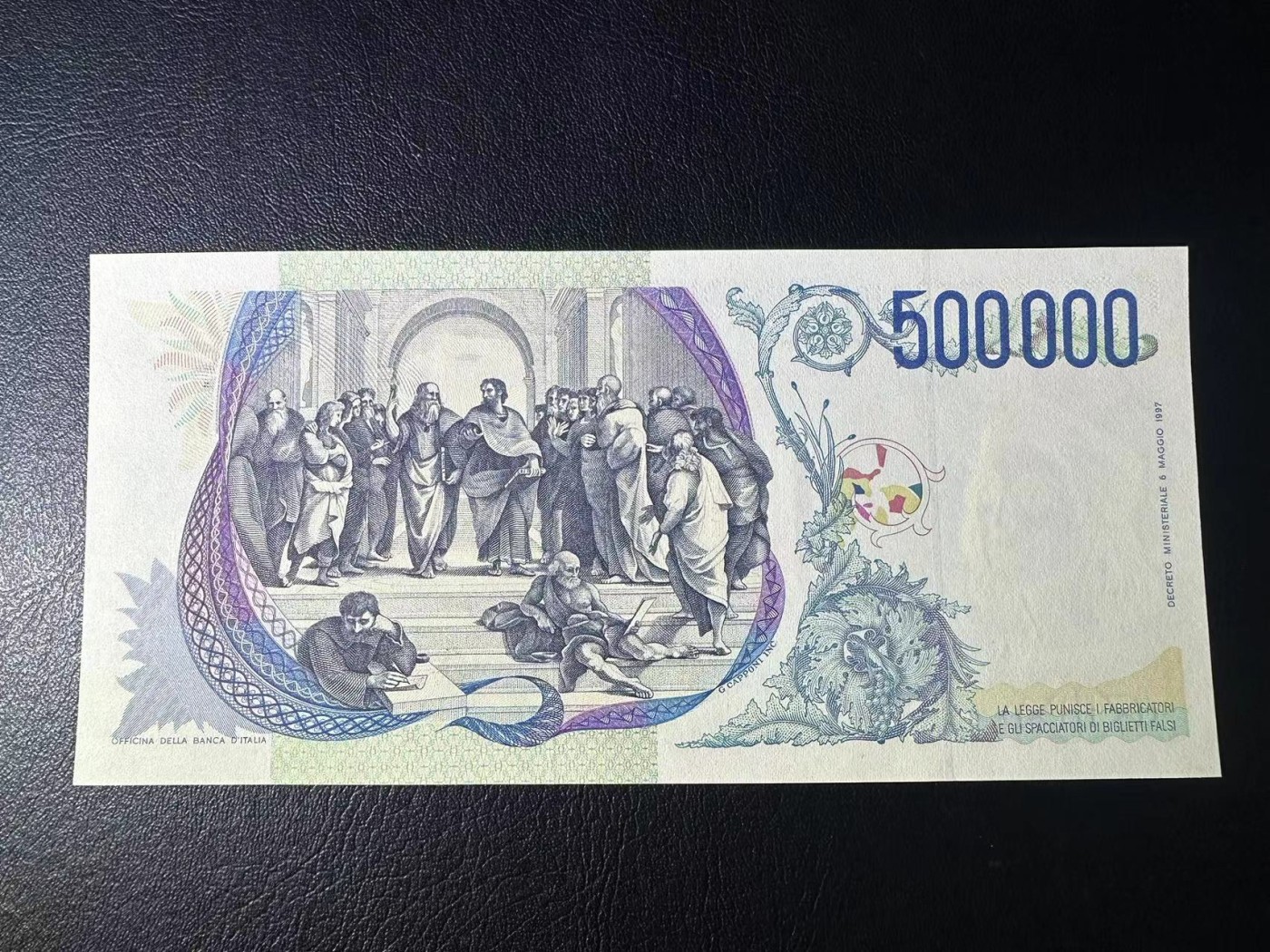 【Blue Auction】✨世界纸币精拍第399期【精】 意大利 1997年50万里拉 拉斐尔 全新UNC