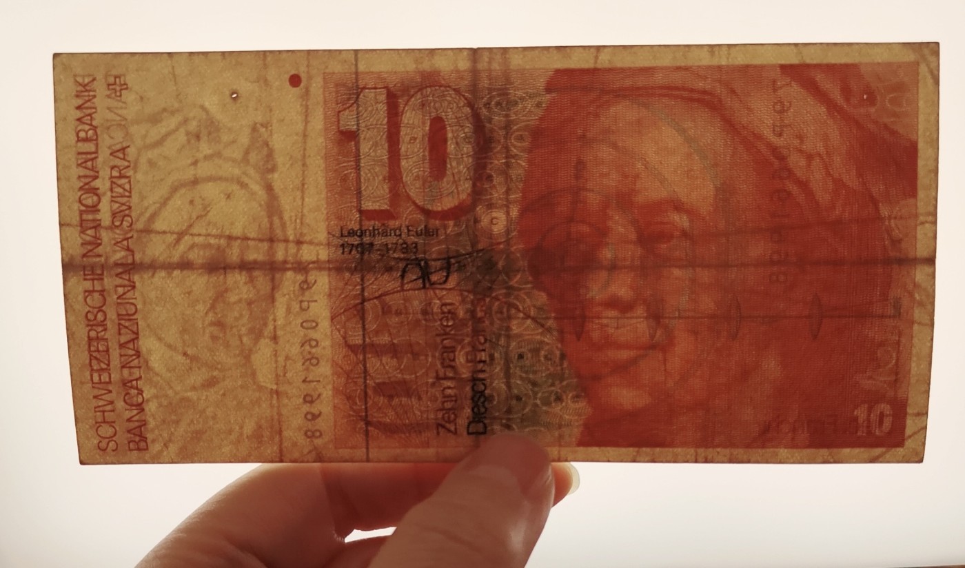 第一海外回流一元起拍收藏 纸币专场 第90期 瑞士10法郎纸币 号码661998