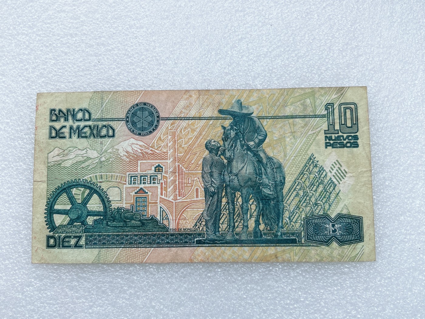 全场一元起拍 各国纸币专场 第43期 墨西哥10新比索纸币 1992年 首年版 号码8822933