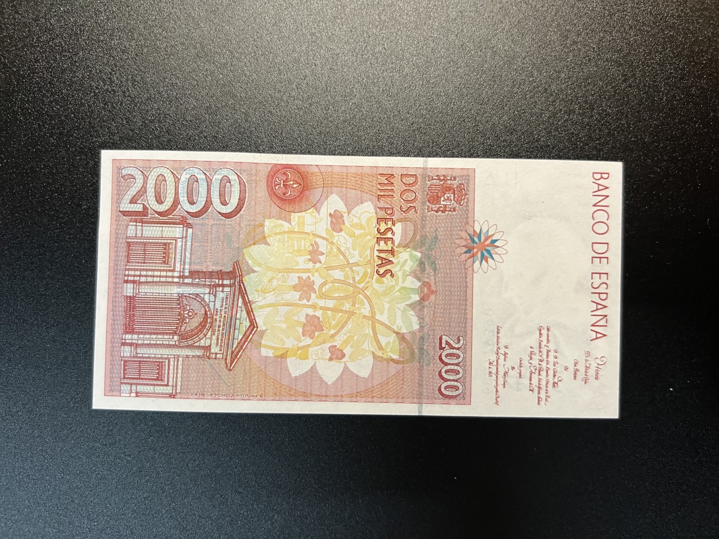 🌗乐淘淘纸币拍卖 第30期 裸钞场🌓 【6B6179390】西班牙1992年纸币 2000比塞塔 全新UNC