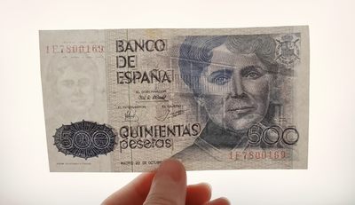 全场一元起拍 各国纸币专场 第43期 西班牙1979年版500比塞塔纸币 无47