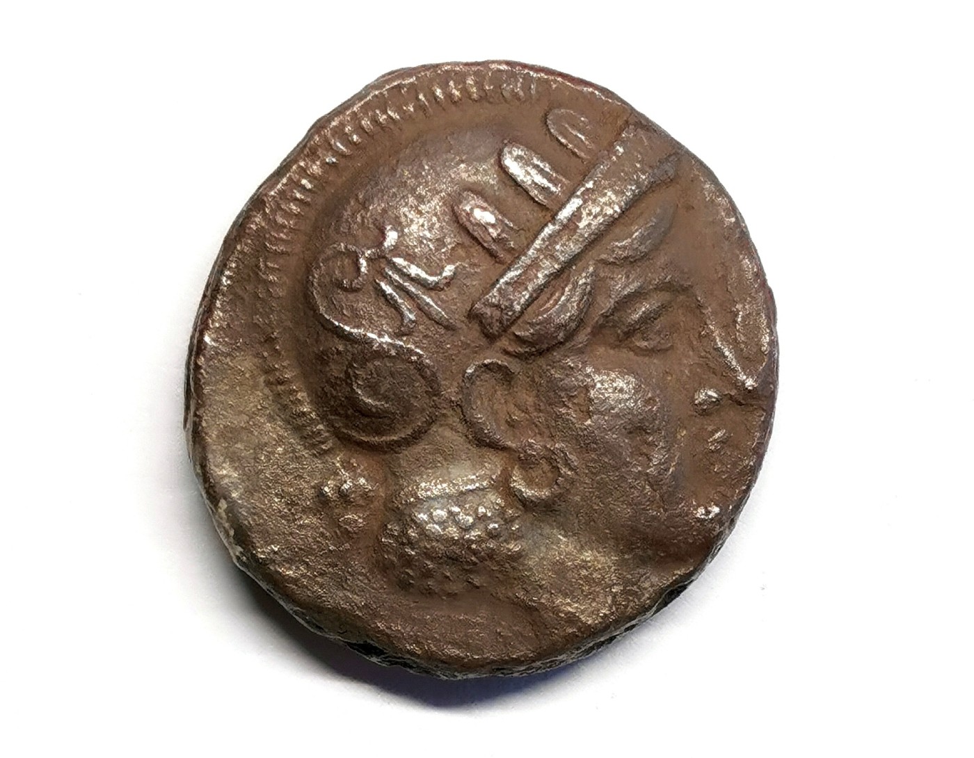 凡希社世界钱币微拍第二百五十六期 巴克特里亚王国猫头鹰4德拉克马银币 黑漆古极美品