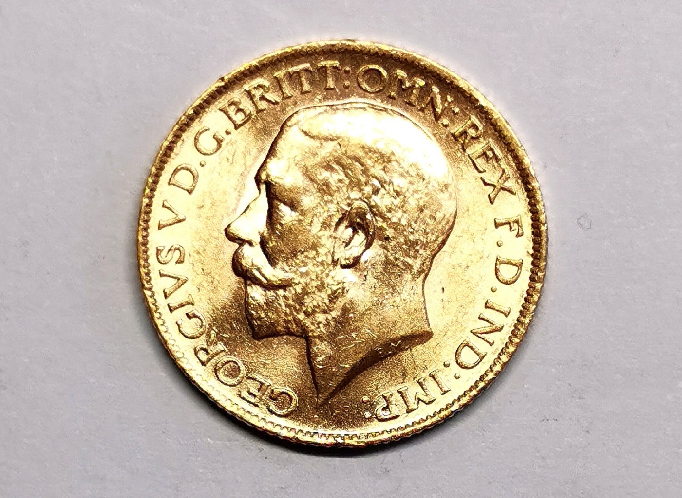 凡希社世界钱币微拍第二百五十六期 1912英国乔五索维林金币UNC金色明亮！