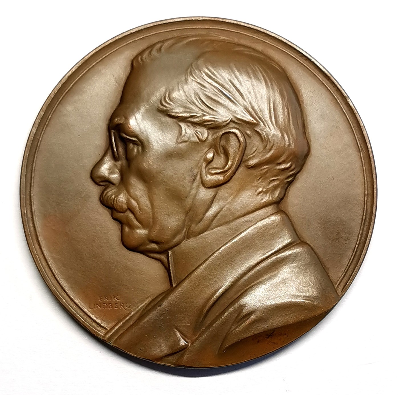 凡希社世界钱币微拍第二百五十六期 1945瑞典斯德哥尔摩储蓄银行纪念铜章 直径49mm