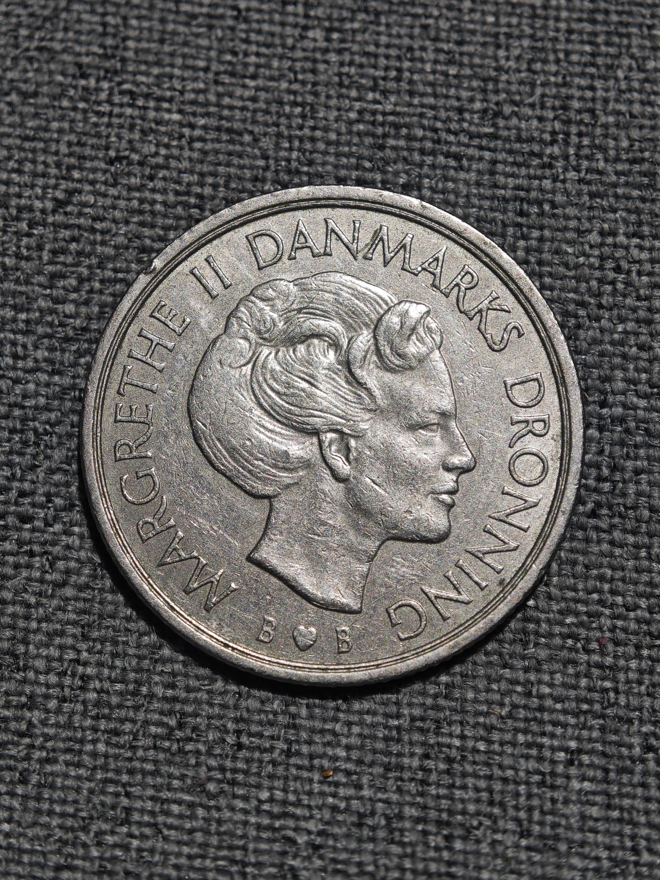 外国硬币收藏店第3期 丹麦1980年玛格丽特女王1克朗