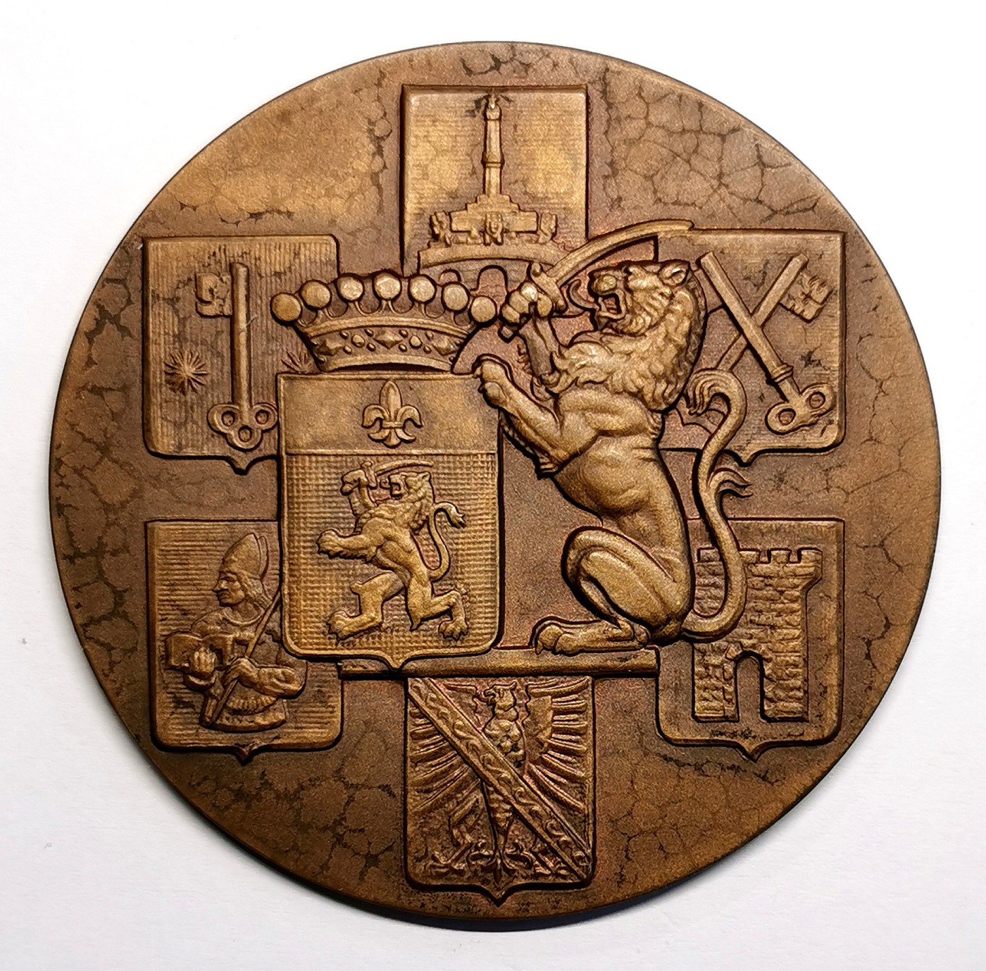 凡希社世界钱币微拍第二百五十六期 芬兰沙勒罗伊电气纪念铜章 直径73mm