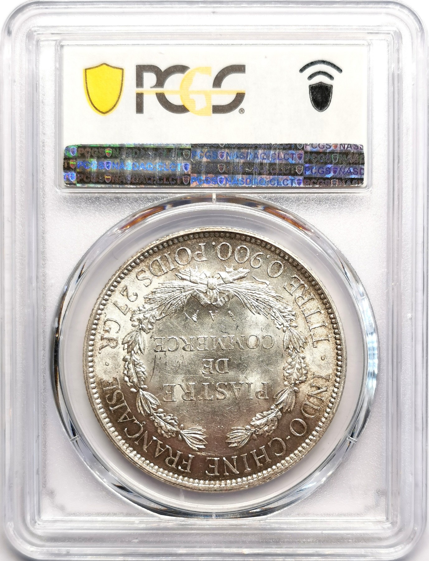 凡希社世界钱币微拍第二百五十六期 荐！1900法属印度支那座洋大银PCGS-MS63真正的全脸高鼻车轮光！