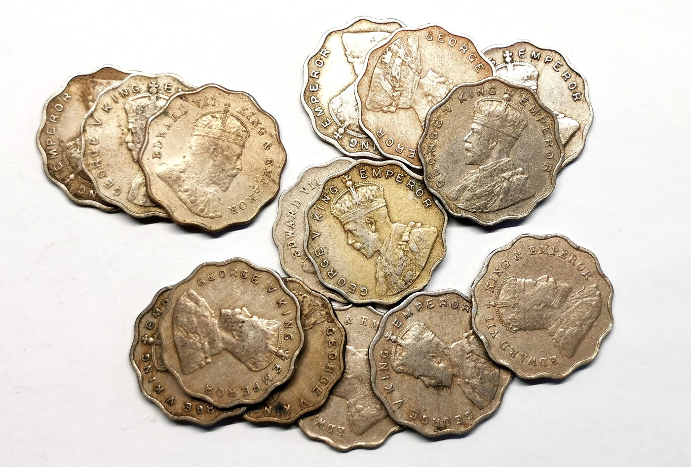 凡希社世界钱币微拍第二百五十六期 英属印度安那镍币一组