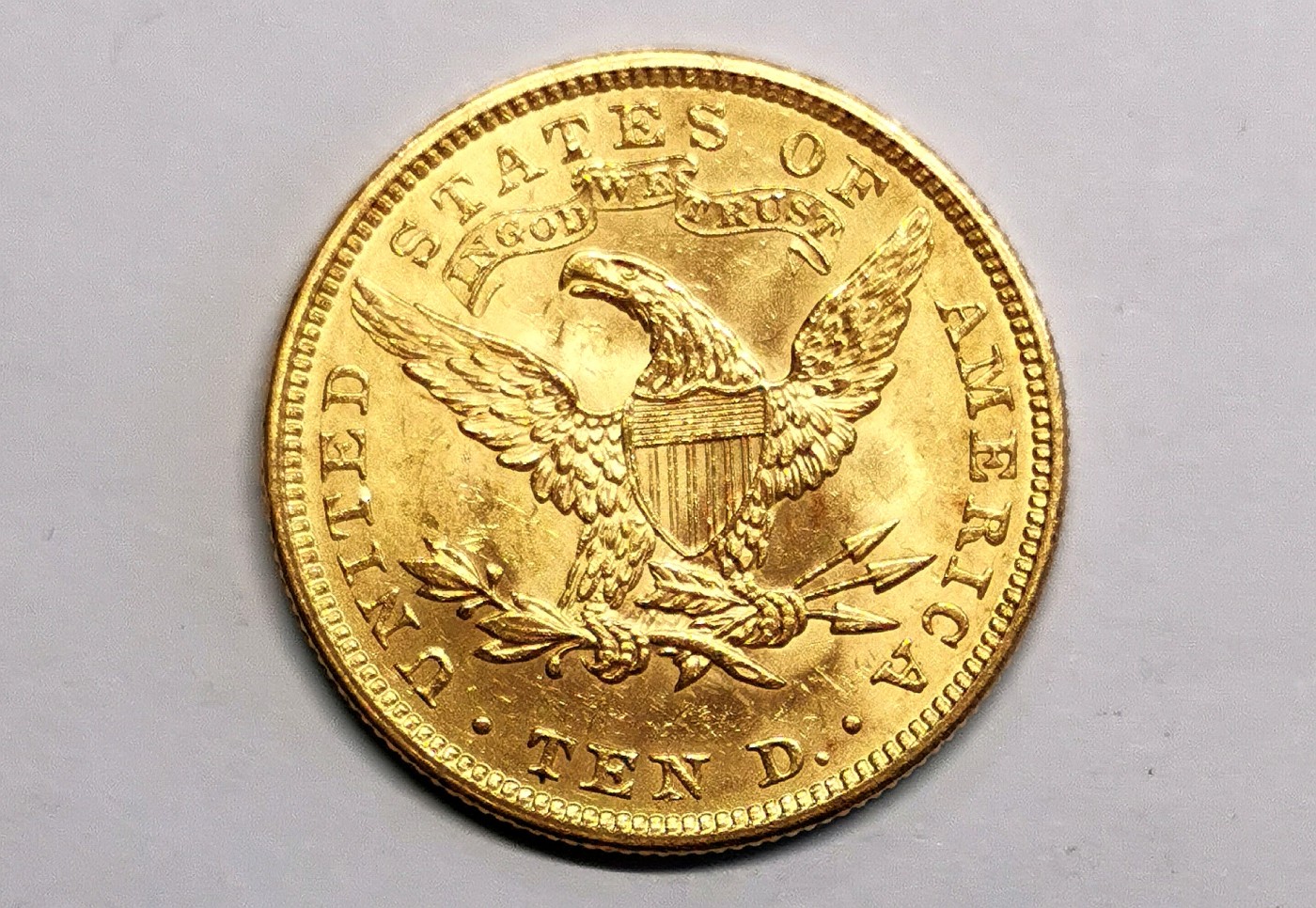 凡希社世界钱币微拍第二百五十六期 1907美国飞鹰10元金币UNC