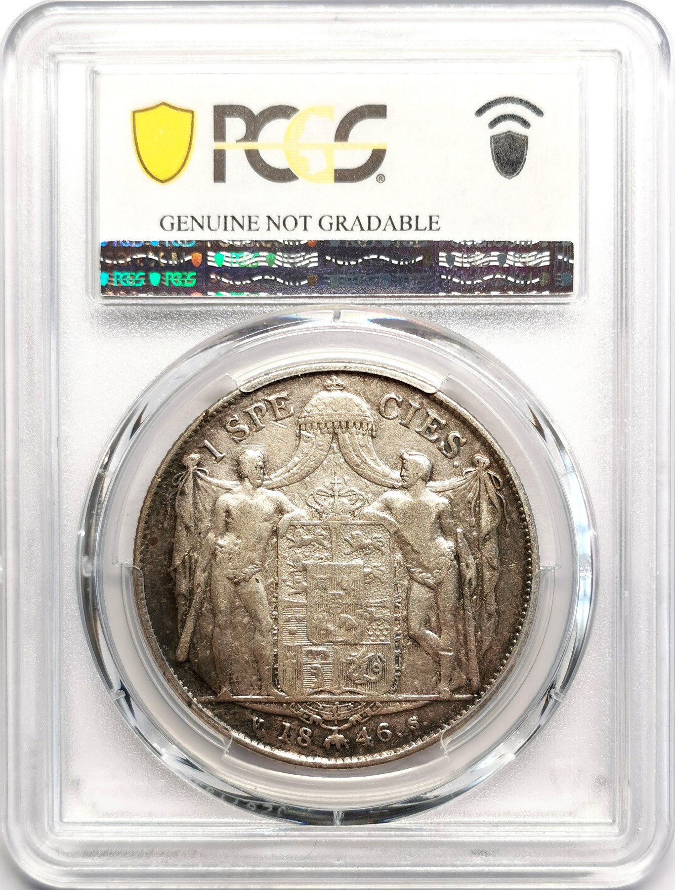 凡希社世界钱币微拍第二百五十六期 1846丹麦克里斯蒂安八世SPECIDALER大银PCGS-XFD