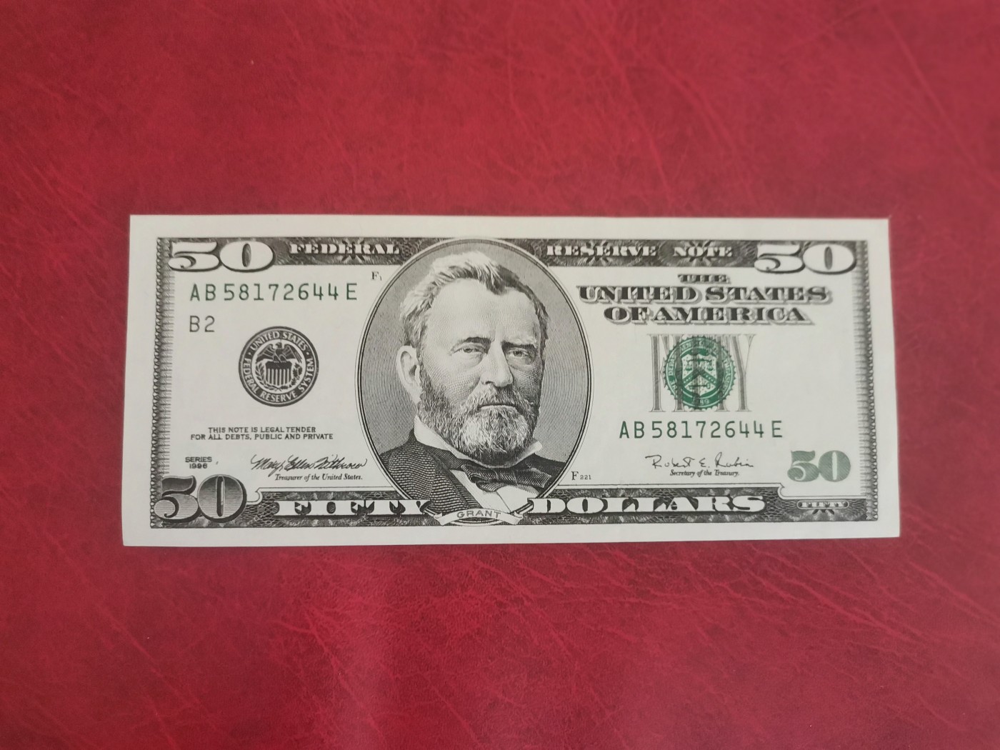 美国纸币发1996年大头版50美元纸币全新UNC - 岁寒三友（欧美钱币直售店） - 岁寒三友（欧美钱币直售店） - 麦稀奇