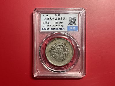 【云南半龙古银币、国外老银币、熊猫银币邮票套册】限时专拍 - 光绪元宝云南省造（YB23007）