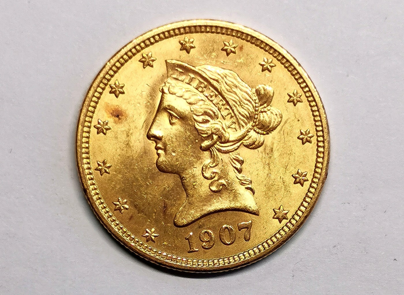 凡希社世界钱币微拍第二百五十六期 1907美国飞鹰10元金币UNC