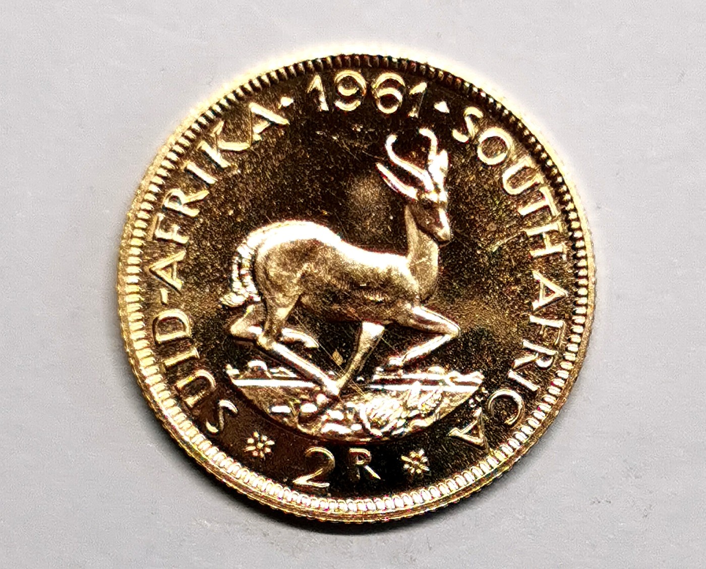 凡希社世界钱币微拍第二百五十六期 1961南非2镑金币BU