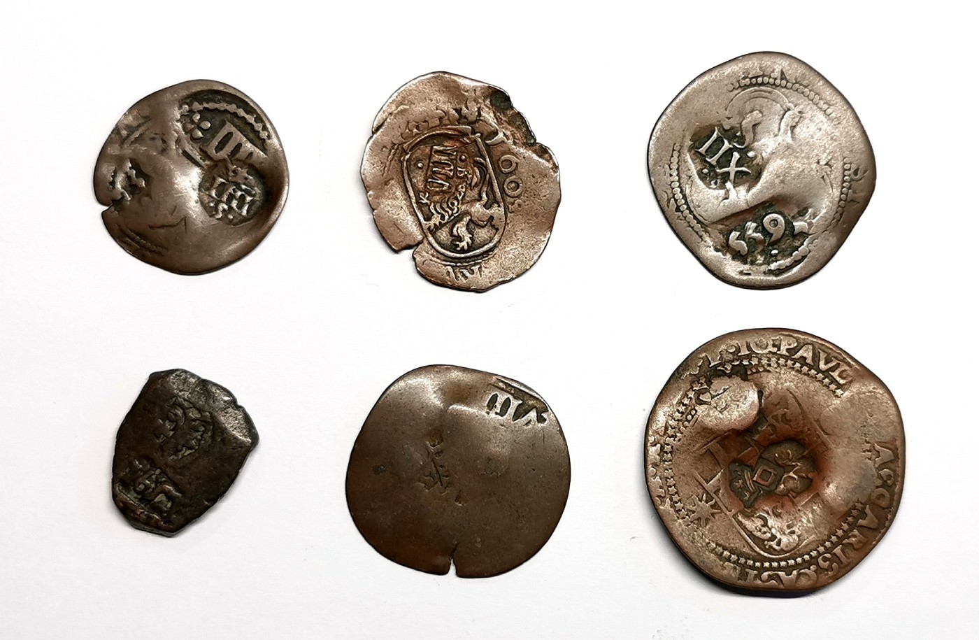 凡希社世界钱币微拍第二百五十六期 欧洲加盖铜币六枚一组