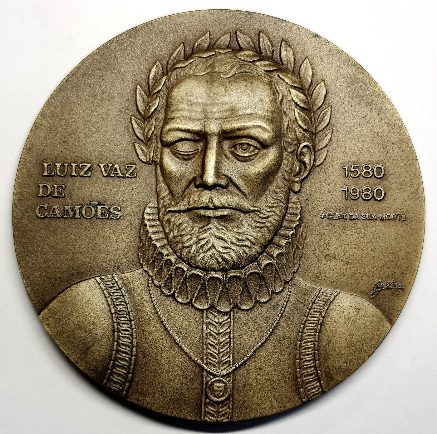 凡希社世界钱币微拍第二百五十六期 1980葡萄园诗魂卡蒙斯艺术铜章 直径88mm