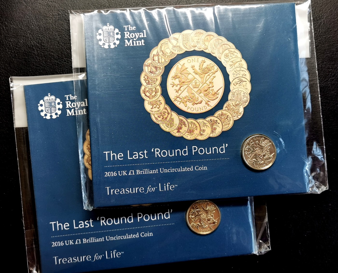 凡希社世界钱币微拍第二百五十六期 2016英国最后的圆形英镑纪念币两枚