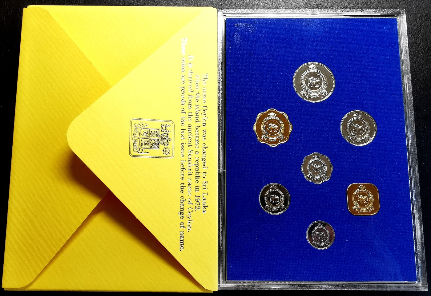 凡希社世界钱币微拍第二百五十六期 1971斯里兰卡MINT SET原厂包装！
