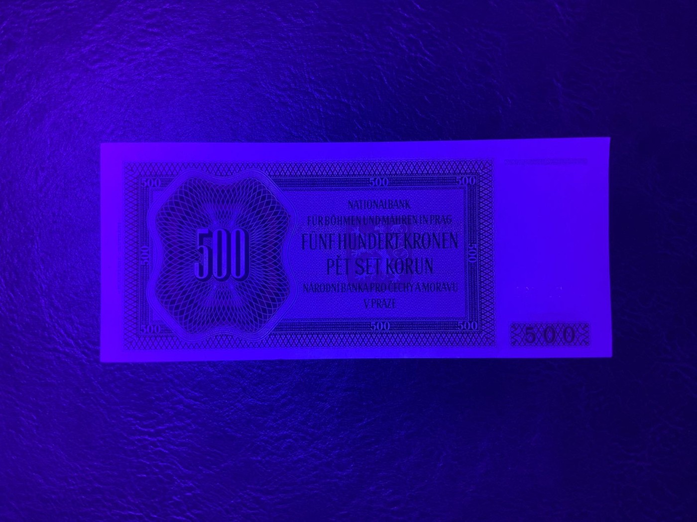 收藏联盟Quantum Auction 第308期拍卖  波西米亚和摩拉维亚1942年500克朗 品相UNC- 实票