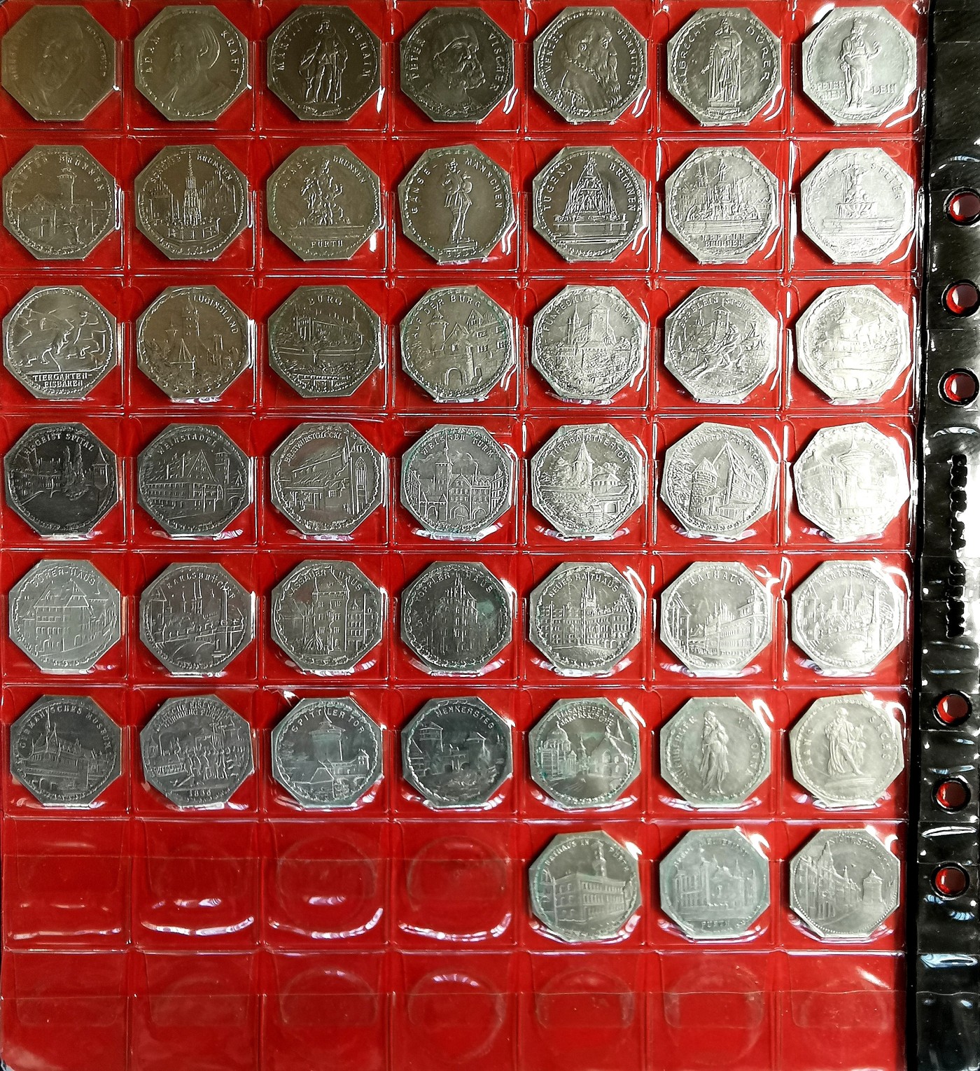 凡希社世界钱币微拍第二百五十六期 1920德国纽伦堡电车代币45枚全套BU